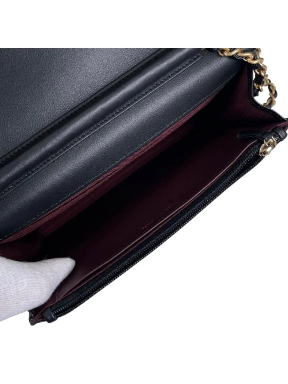 Chanel 2.55 Quilted Icon Charm Embroidery Chain Wallet Shoulder Bag Calfskin